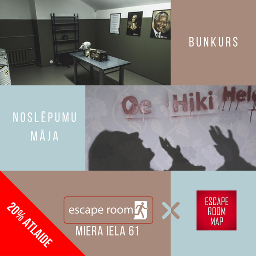 Visu februāri 20% atlaide uz EscapeRoom.lv MIERA ielas 61 istabām!