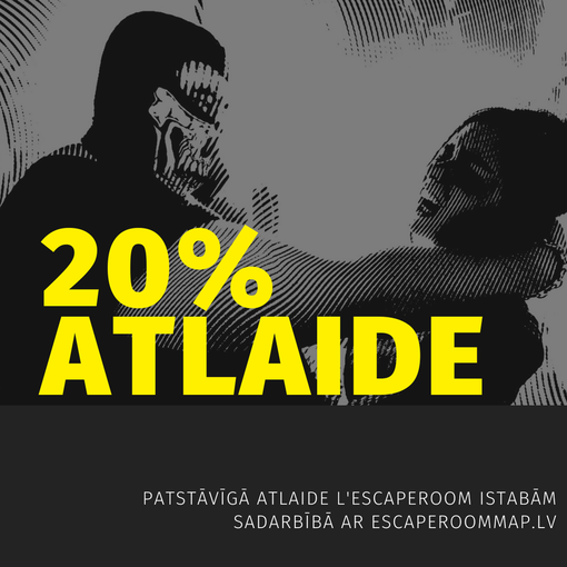 Patstāvīgā sadarbības atlaide L'Escaperoom istabām!